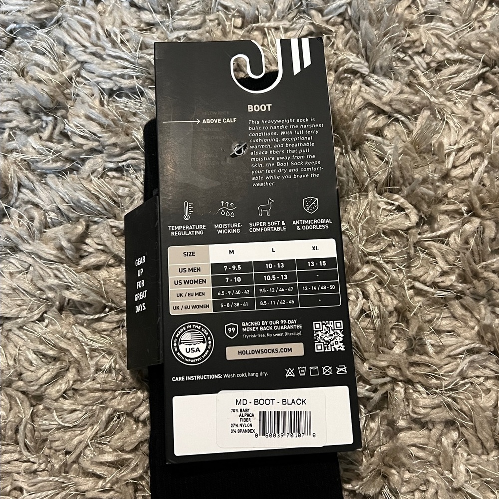 HOLLOW Alpaca Boot Socks - Picture 3 of 3